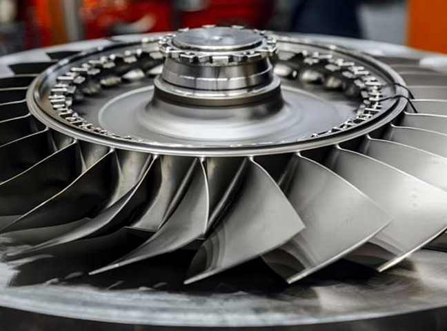 High-pressure compressor blisk (integrally bladed rotor)